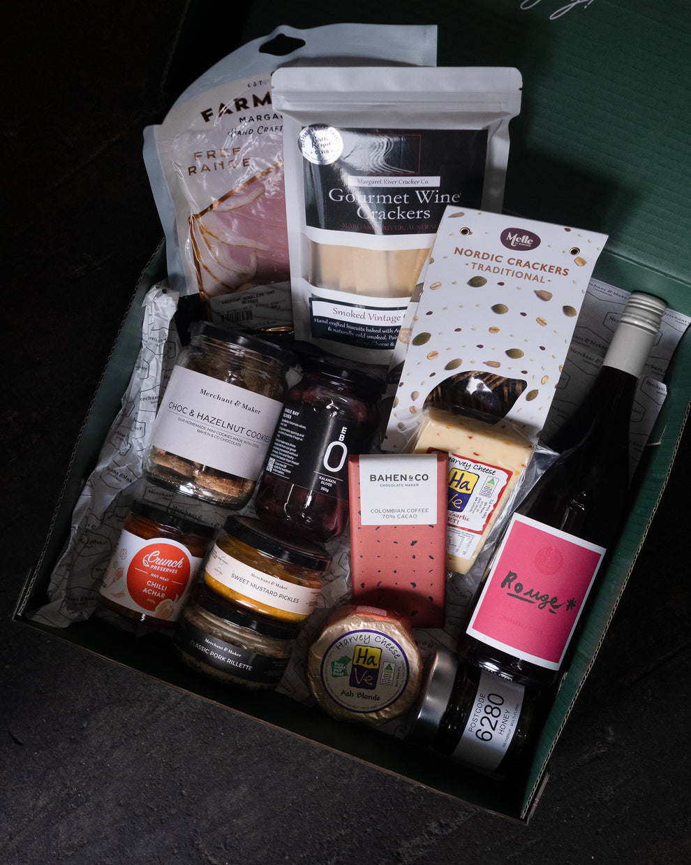 Deluxe Local Gourmet Hamper with Wine – Merchant and Maker